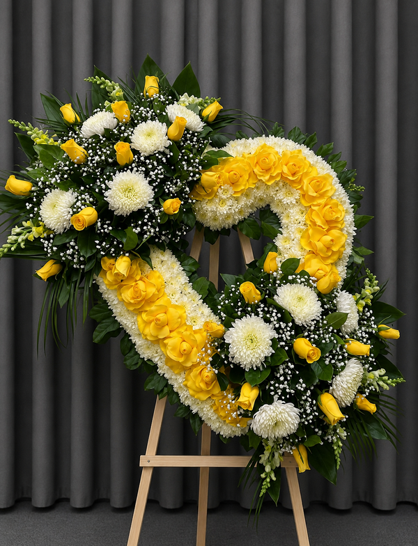 Double Heart Floral bouquet #B40