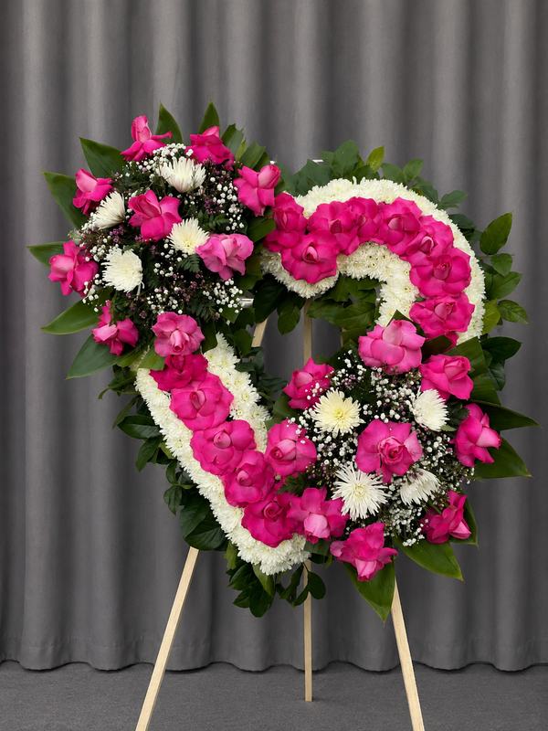 Double Heart Floral Bouquet #B42