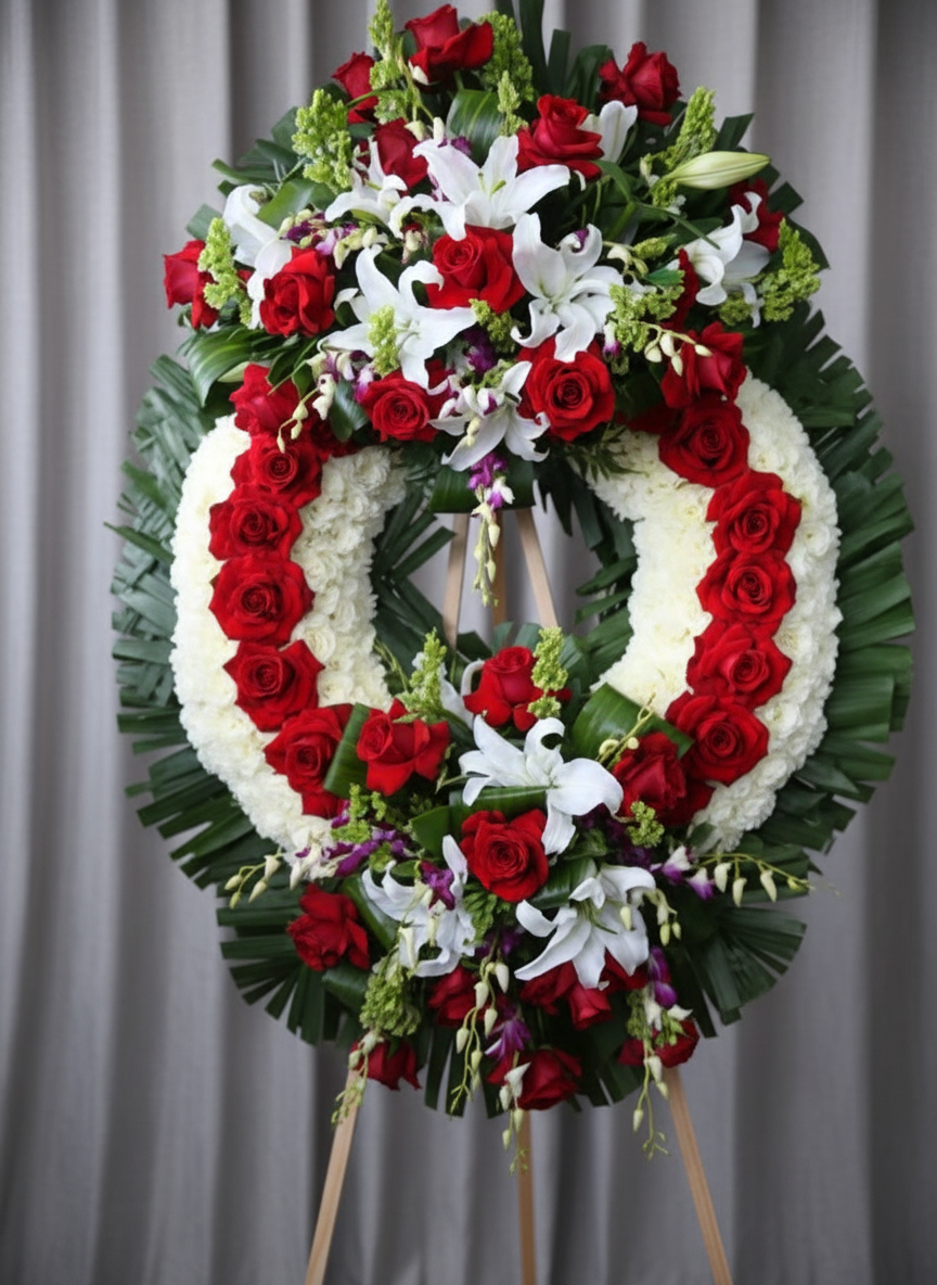 Double-Bouquet Floral Wreath #19