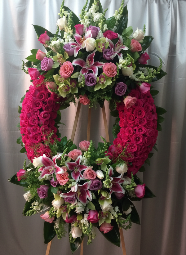 Double-Bouquet Floral Wreath #43
