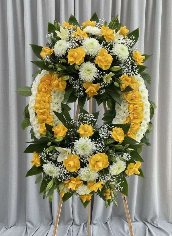 Double-Bouquet Floral Wreath #13