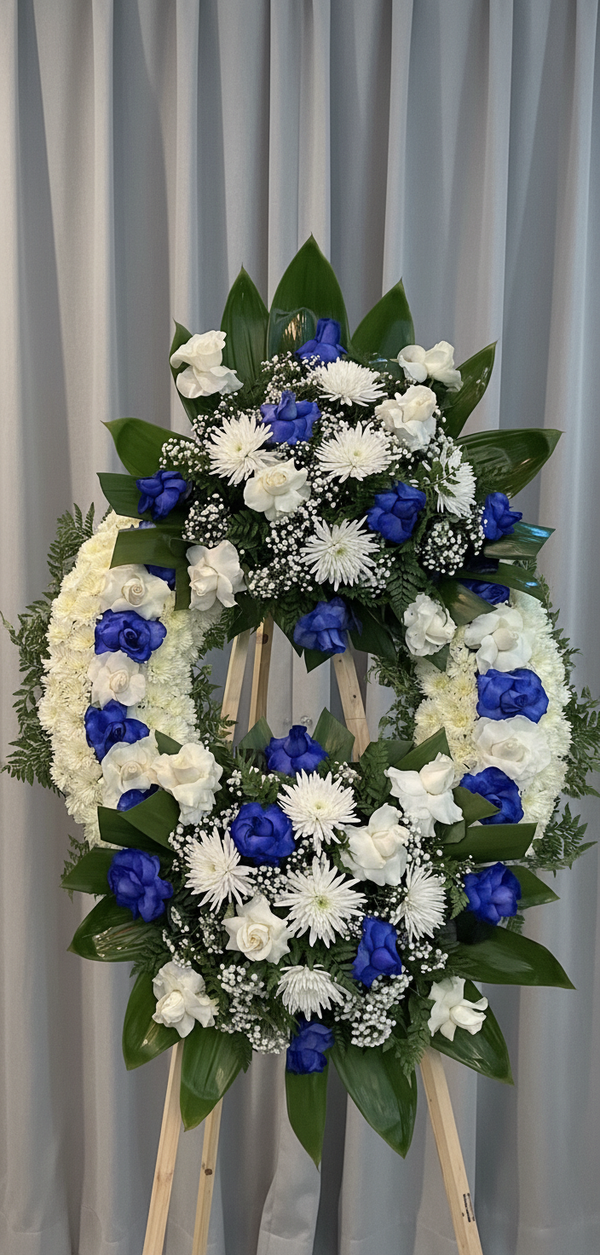 Double-Bouquet Floral Wreath #17
